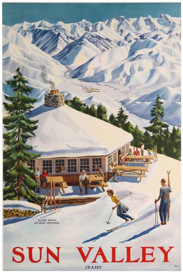 Sun Valley Idaho Original Ski Poster 1940  Print